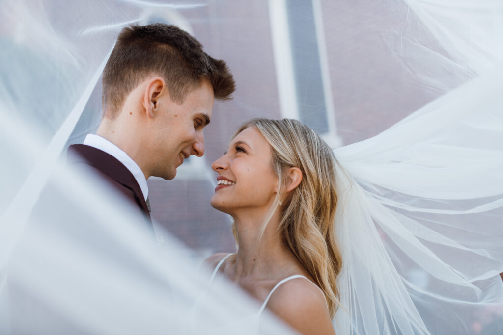 This Fall wedding in Chattanooga Tennessee was stunning with light pouring into their historic wedding venue.