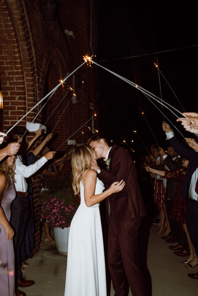 A sparkler send off ending an amazing day photographing this Chattanooga Tennessee wedding.