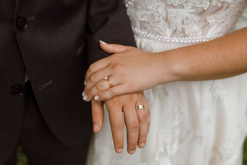 Vintage wedding Dress and colorful florals