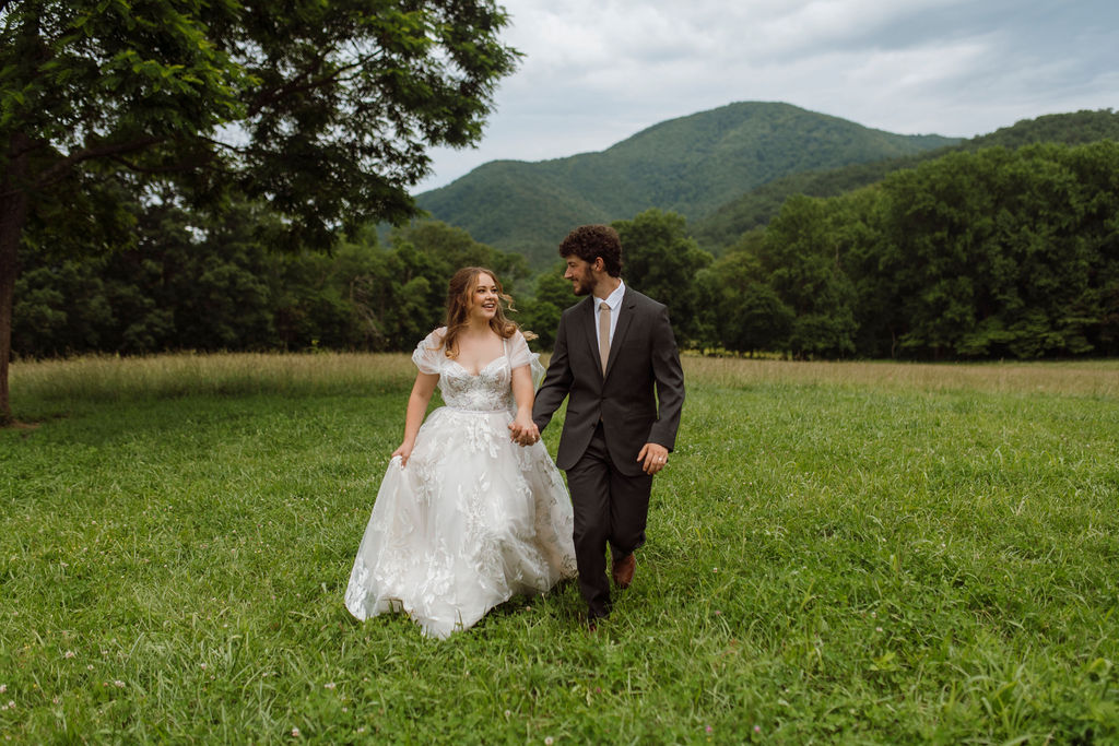 Vintage wedding Dress and colorful florals