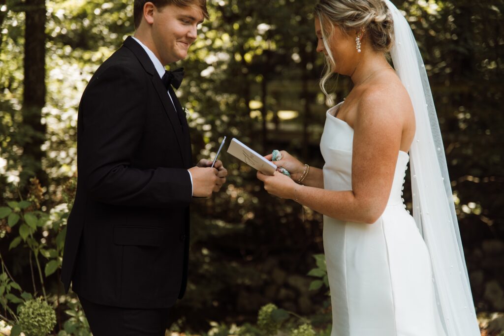 Bride and Groom at their wedding in tennessee